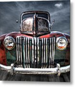 Colorful Rusty Ford Head On Metal Print
