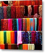 Colorful Scarfs - New Delhi - India Metal Print