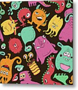 Colorful Seamless Pattern With Funny Metal Print