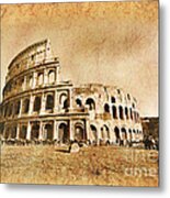 Colosseum Grunge Metal Print