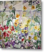 Conservatory Sunflowers Metal Print