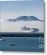 Container Ship Enters San Francisco Bay Metal Print