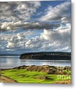 Cool Clouds - Chambers Bay Golf Course Metal Print