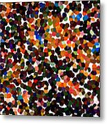 Copper And Confetti Pixels Metal Print