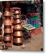 Copper Pots Metal Print