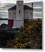 Coquille River Lighthouse Portrait Metal Print