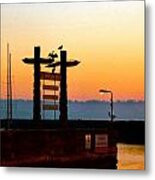 Cormorant Totem Metal Print