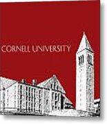 Cornell University - Dark Red Metal Print