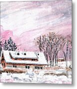 Cottage For Girls In The Black Forest In Germany Metal Print