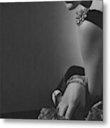 Countess Alain De La Falaise Wearing Cartier Metal Print