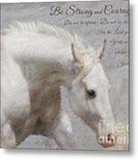 White Horse Courage Metal Print