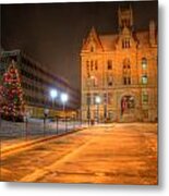 Courthouse At Night Metal Print