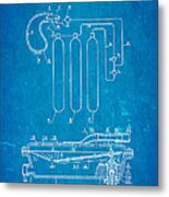 Cousteau Diving Unit Patent Art 1949 Blueprint Metal Print
