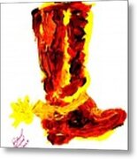 Cowboy Tithing Boot And Spur 5 Metal Print