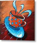 Crazy Coffee Metal Print