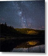 Crescent Lake Midnight Metal Print