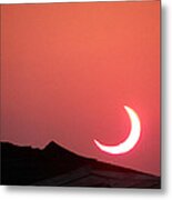 Crescent Sunset Metal Print