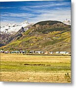 Crested Butte City Colorado Panorama View Metal Print