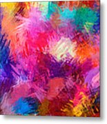 Crisscross Brushwork Metal Print