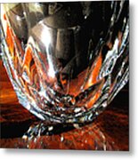 Crystal Bowl With Watercolor Filter Metal Print