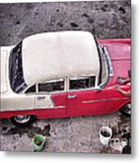 Cuba - La Habana - Bel Air Car Wash Metal Print