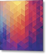 Cube Diamond Abstract Background Metal Print