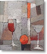 Cuisine Grey Metal Print