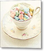 Cup Of Love- Valentine Candy Metal Print