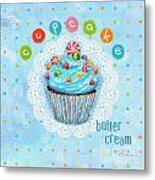 Cupcake-butter Cream Metal Print