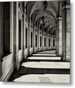 Curved Corridor Metal Print