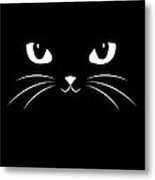 Cute Black Cat Metal Print