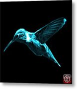 Cyan Hummingbird - 2054 F Metal Print