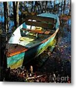 Cypress Lake Boat Metal Print