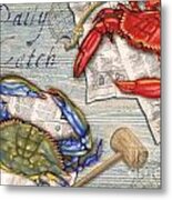 Daily Catch Crabs Metal Print