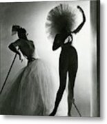 Dancers Posing In Costumes From Salvador Dali's Metal Print