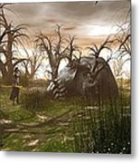 Dawn In The Land Of Giants Metal Print