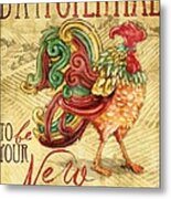 Daybreak Rooster I Metal Print