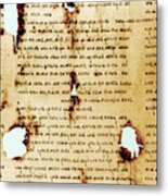 Dead Sea Scroll Metal Print