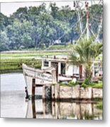 Debby John Shrimp Boat Metal Print