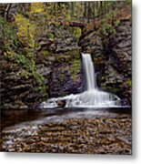 Deer Leap Falls Metal Print