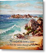 Deerfield Wave Psalm 107 Metal Print