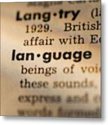 Definition Of Language In Dictionary Metal Print