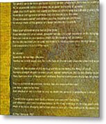 Desiderata Ll Metal Print