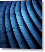 Detail Shot Of Stone Stairs In Blue Tone Metal Print