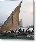 Dhow And Hotels Metal Print