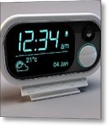 Digital Alarm Clock Metal Print