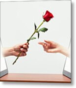 Digital Romance Metal Print