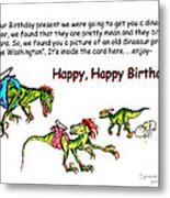 Dinosaur Kids Birthday Metal Print