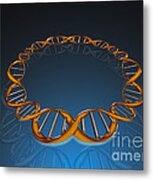 Dna Circle Metal Print