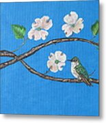 Dogwood And Hummingbird Metal Print